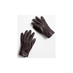 Cashmere Linen Leather <b>Touchscreen</b> <b>Gloves</b> with Needle Detection for Men-Striped Wrist-Length Traveling Use - Product Image 3