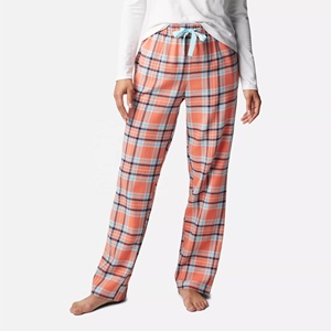 Luxury Cozy Breathable PolyesterCotton Women's <b>Flannel</b> <b>Pajamas</b> Summer Plus Size Plaids Soft Elastic Waist Closure Adults - Product Image 3