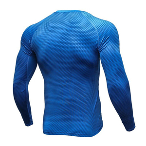 Men's Full Sleeve Rash Guard Black Scale Pattern Quick Dry Anti-Bacterial UV Protection Spandex/Nylon Shirt - Product Image 6