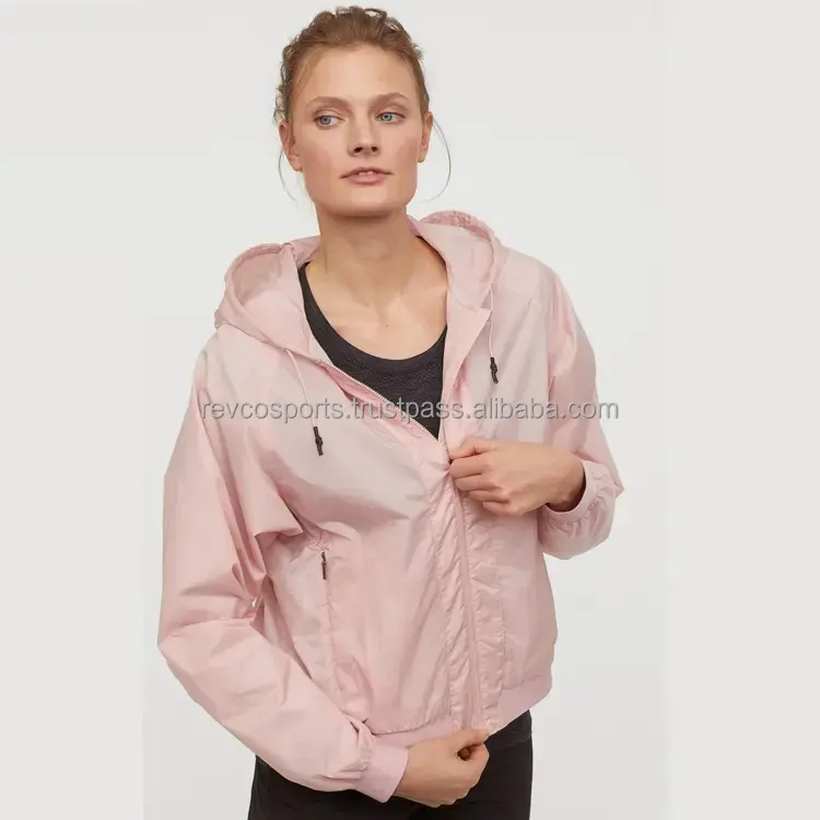 Outdoor Sports Autumn sweatshirt With Hood for Women Windproof jacket Polyester Waterproof hoodies beautiful pink color hoodies