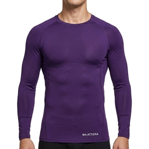 T-shirt de compression à manches longues pour homme, style Bape, vêtements de sport, fitness, athlétisme - Product Image 1
