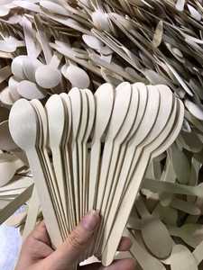 Cuchara de Madera Desechable Ecológica y Biodegradable para Helados, Postres y Comida para Llevar - Product Image 3