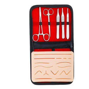 Suture <b>Practice</b> Kit Medical Student Training Set Surgical Stitching <b>Practice</b> Tool Kit with Skin <b>Pad</b> and Instruments By Dentavex - Product Image 1