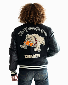 Custom Manufacturer High Quality Embroidery Leather Sleeves Letterman Varsity Jacket For Men Varsity Jacket Custom men's jackets - Product Image 3