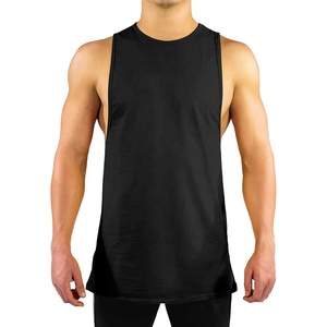 Chaleco deportivo personalizado para hombre, camiseta sin mangas deportiva de fondo ajustado de algodón, chaleco sin mangas de punto de secado rápido - Product Image 4