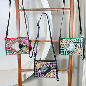 Sac à main miniature de luxe de marque, classique, à motif à carreaux, fabriqué par un fabricant, en cuir de vache véritable, personnalisé, pour femme, bandoulière - Product Image 6