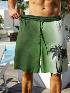 Men Tropical <b>Shorts</b> Stripe Print Elastic Waist Drawstring Beach Summer Casual Holiday Colorful Lightweight top mens swim beach - Product Image 6
