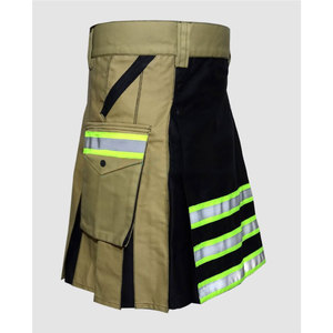 Kilt Híbrido Táctico Verde Oliva para Bomberos, Kilt Escocés Hecho a Mano de Alta Visibilidad para Bomberos - Product Image 2