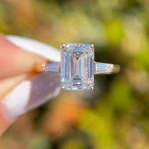 IGI Certified Emerald Lab Grown Diamond Engagement <b>Ring</b> Wedding <b>Ring</b> 3.65Carat Yellow <b>Gold</b> <b>14k</b> Party Gift Jewelry - Product Image 5