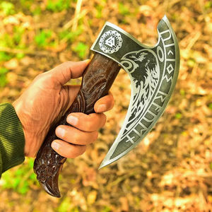 Cuchillo para Pizza Burraq Hecho a Mano con Acero al Carbono, Mango de Madera de Palisandro, Funda de Cuero, Hoja de 5.5 Pulgadas, para Camping y Bricolaje - Product Image 6