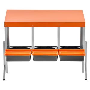 Nidi per Galline in Plastica ad Alta Resistenza con 3 Scomparti, Gambe di Supporto, Facile Raccolta delle Uova, Gabbia per Animali in Acciaio Zincato - Product Image 1