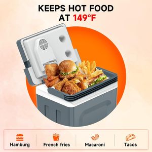 Nevera y Calentador Eléctrico Portátil con Asa de 26.5 Cuartos/25L, Refrigerador Termoeléctrico para Vehículos y Camiones con 110V AC - Product Image 3