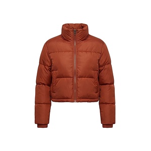 Hooded Quilted Waterproof <b>Bubble</b> Jacket Black Full Sleeve Winter Windproof Cotton Shell Knitted Fabric Polyester Filling Stand - Product Image 1