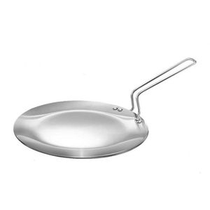 Heavy Gauge Stainless Steel Tawa Flat Griddle <b>Pan</b> for Roti Chapati Dosa Cooking Kitchen Utensil Premium Finish - Product Image 5