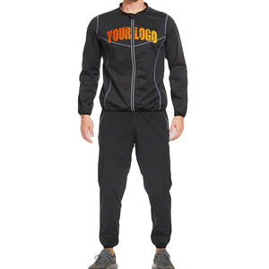 Combinaison de sauna en nylon personnalisée avec logo OEM, combinaison de fitness pour la perte de poids, imperméable, pour hommes et femmes, veste de sauna sportive en PVC à taille élastique - Product Image 1