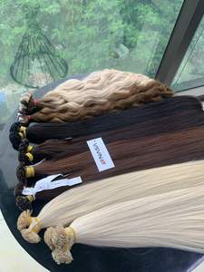 Extensiones de cabello Ins con cinta normal de precio de fábrica vietnamita, cabello virgen crudo, todos los tonos, cabello de bebé liso ondulado teñido, 100g individual - Product Image 6