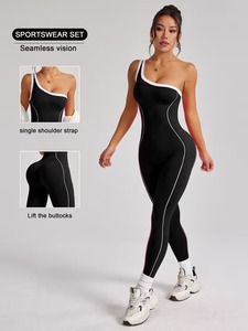 Mono de entrenamiento sin mangas para mujer |   Chándal con Ribetes de Alta Elasticidad |   Ropa Deportiva Elegante de Poliéster y Elastano - Product Image 6
