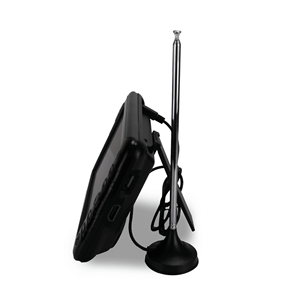 Téléviseur portable noir de 7 pouces et lecteur multimédia numérique avec batterie intégrée et cordon d'alimentation pour voiture - Product Image 2