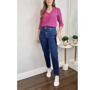 Jeans de mezclilla al por mayor de talla grande, transpirables, ajustados, rectos, estilo casual, con agujeros decorativos, proveedor de BD para exportación - Product Image 2