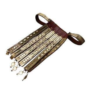 Cingulum de Cuero de Centurión Romano, Cinturón Decorativo con Baño de Latón, Accesorio de Disfraz Histórico para Halloween - Product Image 1