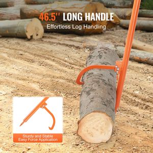 Sollevatore per Tronchi Resistente da 46,5 Pollici con Manico in Metallo, Gancio Antiruggine con Apertura Massima di 19 Pollici, Macchinario Forestale - Product Image 4