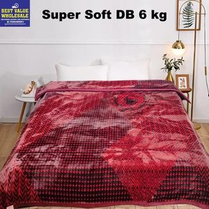 Couverture Raschel de luxe 6 kg, douce et chaude pour l'hiver, en polyester ultra-doux effet vison, anti-boulochage, motif floral, lavable en machine pour usage domestique - Product Image 4