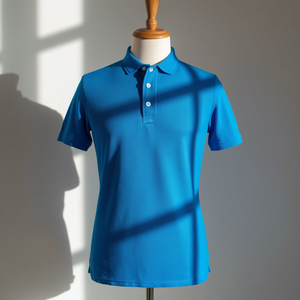 Chemise décontractée pour homme en coton 100% tricoté à boutons, imprimé personnalisé, respirante, pour le golf, OEM/ODM - Product Image 2