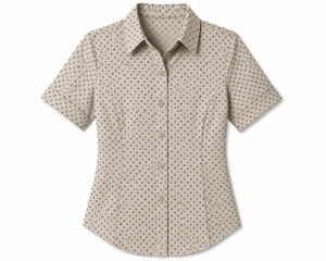 Camisa Formal Holgada Estampada de Manga Media para Mujer, Blusa Elegante para Oficina, Ligera, Transpirable y Resistente a las Arrugas - Product Image 5