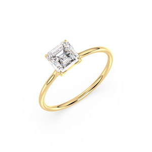 แหวนหมั้นเพชรโมอิสซาไนต์ทรงโซลิแทร์ REYES Minimalist 925 เงินแท้ ได้รับการรับรองจาก GRA สำหรับเธอ เครื่องประดับดีไซน์เนอร์สุดพิเศษ - Product Image 1