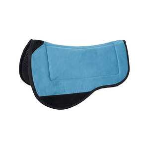 White Quilted Horse Saddle Pad With Sheepskin Trim <b>Equestrian</b> Riding Gear - Product Image 3
