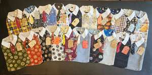 Handmade Designer Dog Clothing Japanese Fabric Pet Apparel with <b>Tie</b> Classic Style Adjustable Dog Outfits for Halloween - Product Image 5