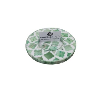 Bandeja de Servir Decorativa de MDF con Incrustaciones de Hueso Verde, Plato de Servir para Hotel, Restaurante y Cocina - Product Image 3