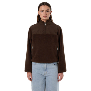 Veste polaire pour femme 350 GSM respirante et isolante, demi-zip, col montant, pour activités de plein air, voyage, camping, hiver, usage décontracté, OEM - Product Image 1