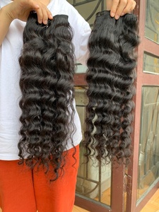 Extensions de cheveux ondulés profonds 100% naturels, doux et ondulés, noir naturel, double épaisseur, pointes épaisses - Product Image 3