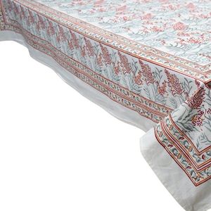 Manteles Rectangulares de Algodón con Estampado Floral a Mano, para 10-12 Personas, 180x340 cm, Estilo Clásico, Lavables, para Uso Doméstico, al Mejor Precio - Product Image 6
