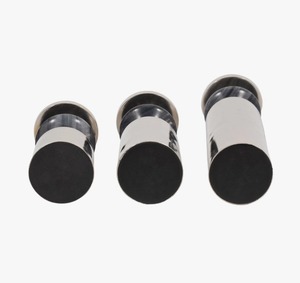 Stainless Steel Cylinder Candle Stand Home Decoration Durable <b>Black</b> Base Modern Design - Product Image 1