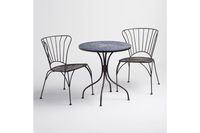 Ensemble de mobilier d'extérieur moderne et élégant en fer forgé, écologique, pour patio, terrasse, balcon, structure robuste, design élégant