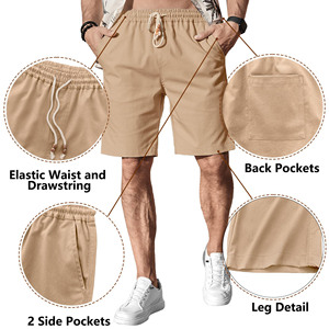 Custom 100% Cotton Baggy Blank Shorts For Men Double Waist Band Men Heavy Weight <b>Fleece</b> <b>Joggers</b> Shorts Plus Size Men's Shorts - Product Image 4