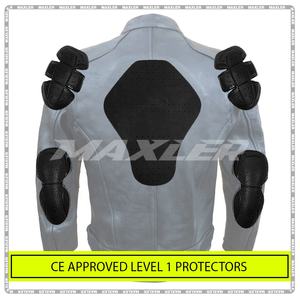 Chaqueta de Motociclista de Cuero para Hombre |   Ropa Deportiva Resistente al Viento con Certificación CE |   Chaqueta de Montar Duradera para Todas las Estaciones - Product Image 5