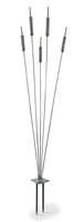 Piquet de jardin décoratif en métal galvanisé, sculpture florale pour la décoration de pelouse
