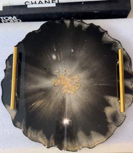 Wholesale Customizable Handmade Resin Tray with Model Coasters Serving and <b>Table</b> <b>Protection</b> Set for Home Use - Product Image 3