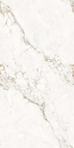 Carreaux de sol et de mur en porcelaine brillante Port Statuario Designer avec veinage de marbre blanc classique pour intérieurs haut de gamme - Product Image 3