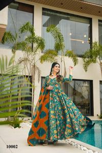 นำเสนอคอลเลกชันชุดเดรสบานเต็มรูปแบบเสื้อผ้าพื้นเมืองพิมพ์ลายดิจิตอลที่สวยงามอันน่าทึ่งนี้ - Product Image 5