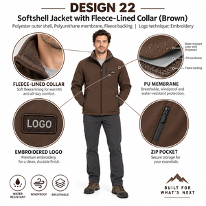 Veste Softshell Imperméable pour Hommes, Veste de Travail d'Extérieur, Tissu Extensible Résistant au Vent, Veste de Randonnée, Fournisseur - Product Image 6