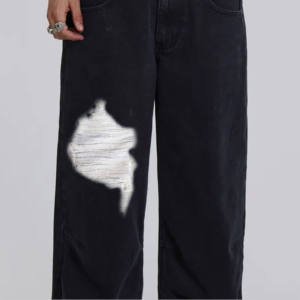 Pantalones Vaqueros Rectos Casuales para Hombre, Estilo Vintage, Cintura Media, Color en Contraste, Hip Hop, Streetwear, Ecológicos, Desgastados, para Chicos - Product Image 2