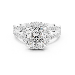 Women's 14K Gold Lab Grown Diamonds <b>Round</b> Brilliant Cut Engagement Ring IGI Certified Luxury Style - Product Image 1
