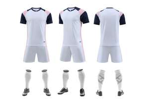 Uniforme de Fútbol Unisex de Calidad Garantizada con Camiseta de Manga Corta, Tela Transpirable de Secado Rápido, Color y Nombres de Equipo Personalizables - Product Image 6