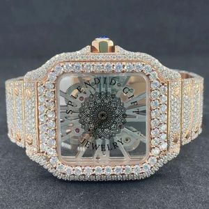 Montre analogique de luxe pour femme avec diamants, boîtier en or jaune, verre saphir, mouvement mécanique, 36 mm, fermoir papillon - Product Image 6