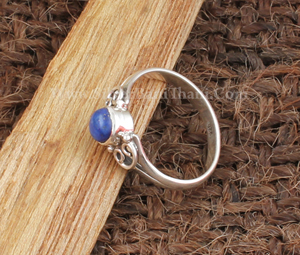 Anillo de Lapislázuli Natural en Plata de Ley 925 para Hombre y Mujer, Gema Cabujón, Banda para el Dedo, Joyería Fina Clásica para Boda, Venta al Por Mayor - Product Image 6