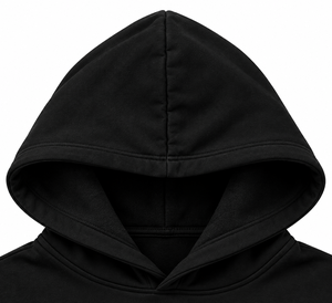 Sweat à capuche unisexe personnalisé brodé en molleton écologique noir 100 % coton coupe classique avec poches pour l'automne 360g - Product Image 5